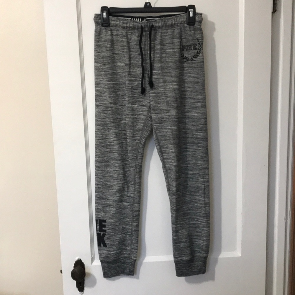 Heather grey love pink leggings